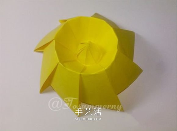 冬日里的暖阳！手工折纸立体太阳的折法图解 -  www.shouyihuo.com