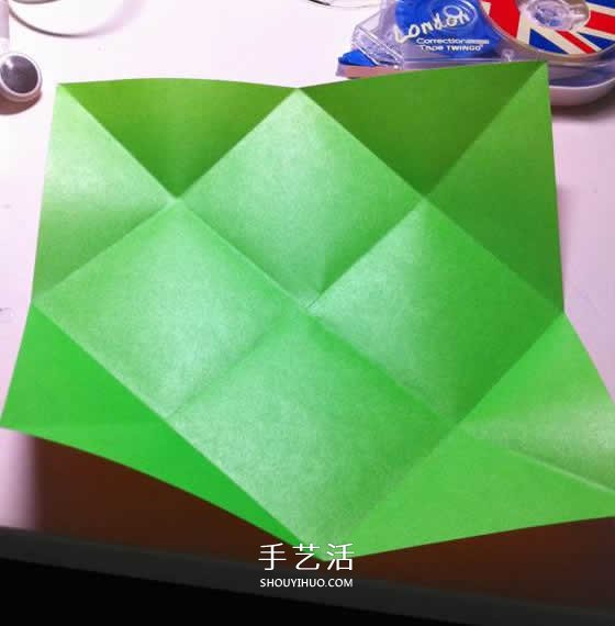 微型月季花的折纸教程 漂亮钻石玫瑰怎么折图解 -  www.shouyihuo.com