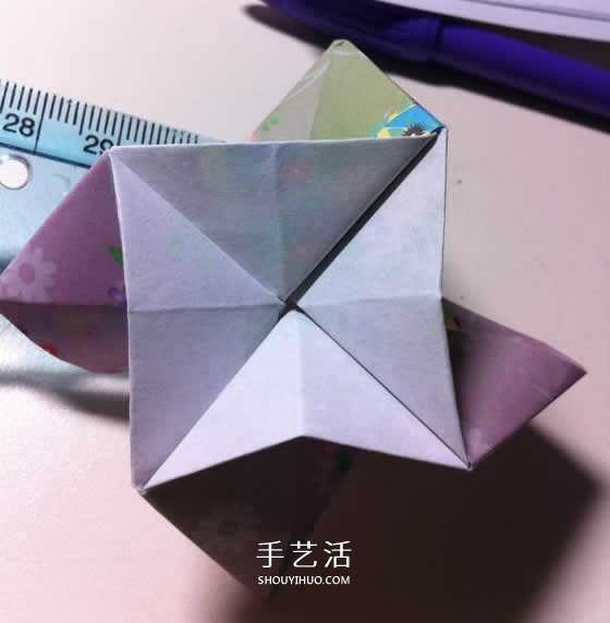 微型月季花的折纸教程 漂亮钻石玫瑰怎么折图解 -  www.shouyihuo.com