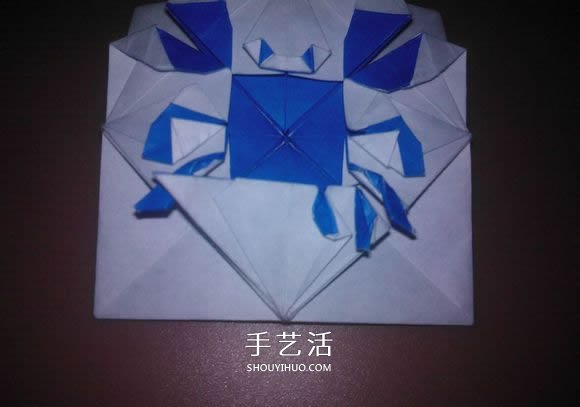 平面螃蟹怎么折图解 像画出来的小螃蟹折纸 -  www.shouyihuo.com