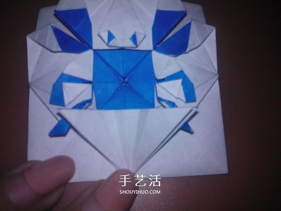 平面螃蟹怎么折图解 像画出来的小螃蟹折纸 -  www.shouyihuo.com