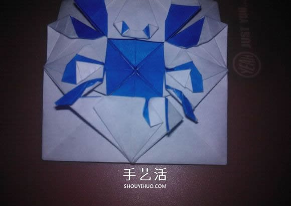 平面螃蟹怎么折图解 像画出来的小螃蟹折纸 -  www.shouyihuo.com