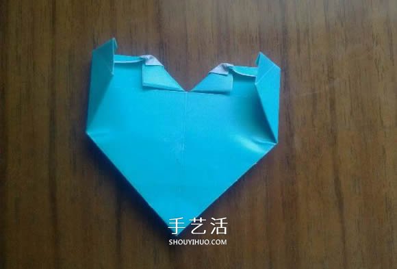 LOVE U字母心的折法 情人节表白爱心折纸图解 -  www.shouyihuo.com