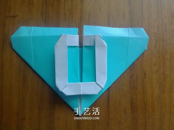 LOVE U字母心的折法 情人节表白爱心折纸图解 -  www.shouyihuo.com