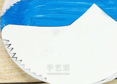 纸餐盘废物利用 嘴巴可以动的鲨鱼玩具小制作 -  www.shouyihuo.com