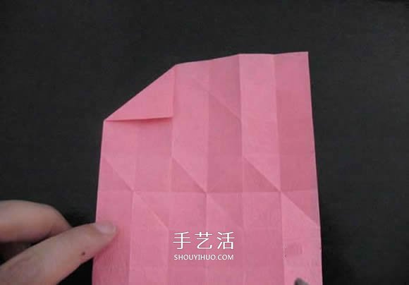 赠送初恋的小礼物！折纸蔷薇戒指的折法图解 -  www.shouyihuo.com