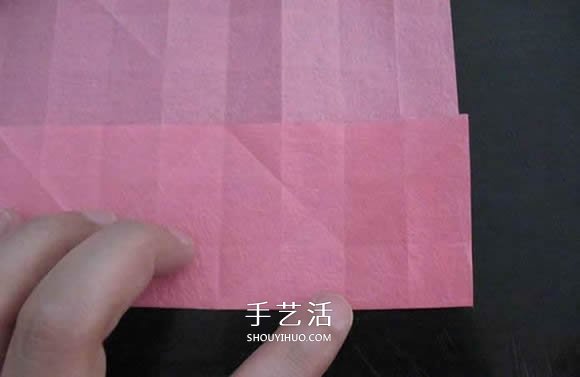 赠送初恋的小礼物！折纸蔷薇戒指的折法图解 -  www.shouyihuo.com