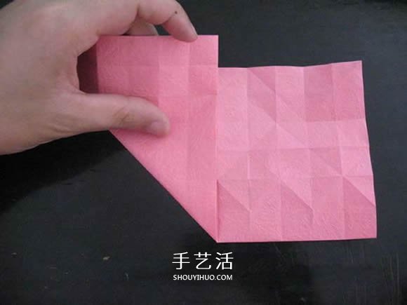 赠送初恋的小礼物！折纸蔷薇戒指的折法图解 -  www.shouyihuo.com