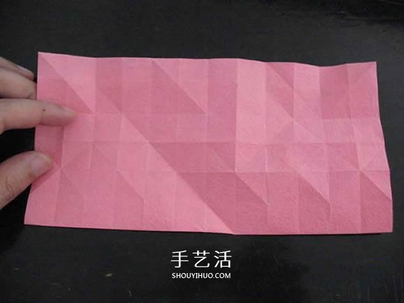 赠送初恋的小礼物！折纸蔷薇戒指的折法图解 -  www.shouyihuo.com