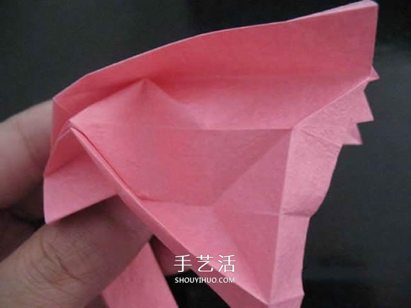 赠送初恋的小礼物！折纸蔷薇戒指的折法图解 -  www.shouyihuo.com
