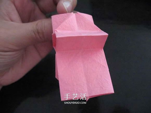 赠送初恋的小礼物！折纸蔷薇戒指的折法图解 -  www.shouyihuo.com