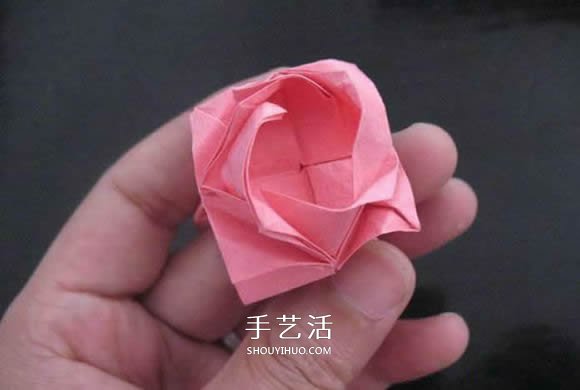 赠送初恋的小礼物！折纸蔷薇戒指的折法图解 -  www.shouyihuo.com