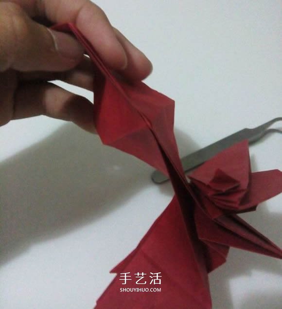 瑞兽麒麟的折法图解过程 折纸神谷哲史的麒麟 -  www.shouyihuo.com