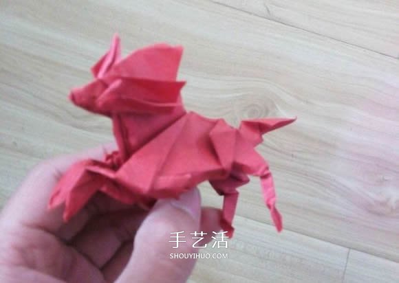 瑞兽麒麟的折法图解过程 折纸神谷哲史的麒麟 -  www.shouyihuo.com