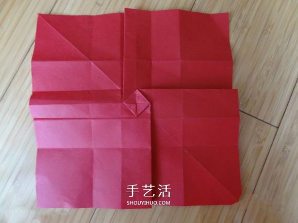 代表美丽和爱情！手工折纸卷心玫瑰步骤图解 -  www.shouyihuo.com