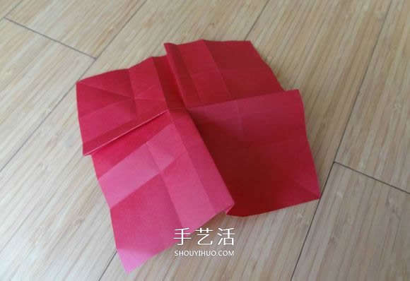 代表美丽和爱情！手工折纸卷心玫瑰步骤图解 -  www.shouyihuo.com