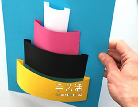 超好看的生日贺卡DIY 立体生日蛋糕贺卡做法 -  www.shouyihuo.com
