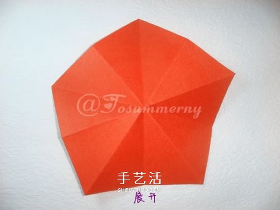 手工五星花的折法图解 还可以做成花型收纳盒 -  www.shouyihuo.com