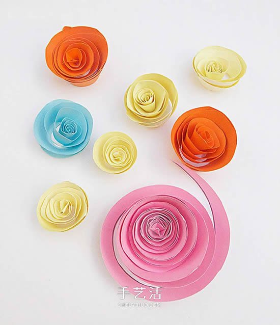 教师节纸花手工制作 卡纸做花朵的简单方法 -  www.shouyihuo.com
