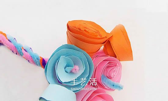 教师节纸花手工制作 卡纸做花朵的简单方法 -  www.shouyihuo.com