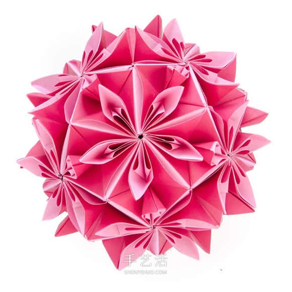 结合日本药玉与数学几何之美 立体纸球花艺术 -  www.shouyihuo.com