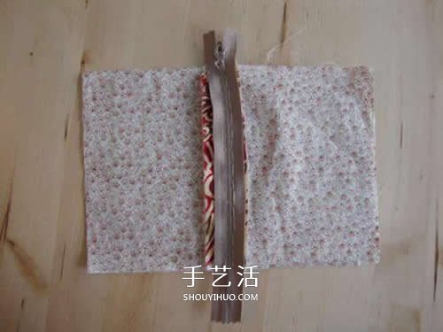 双层拉链布包的做法 自制布艺拉链包DIY图解 -  www.shouyihuo.com