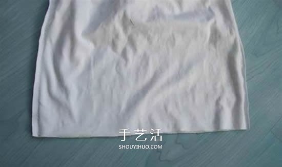 旧衣改造：男款T恤改造儿童坎肩背心套装 -  www.shouyihuo.com