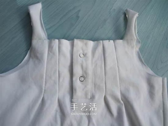 旧衣改造：男款T恤改造儿童坎肩背心套装 -  www.shouyihuo.com
