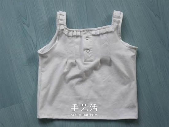 旧衣改造：男款T恤改造儿童坎肩背心套装 -  www.shouyihuo.com
