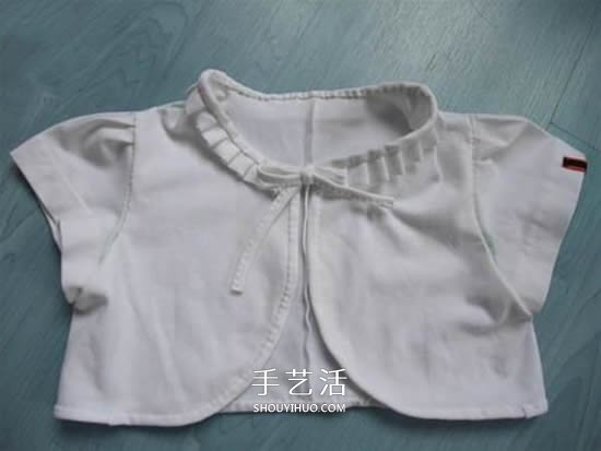 旧衣改造：男款T恤改造儿童坎肩背心套装 -  www.shouyihuo.com