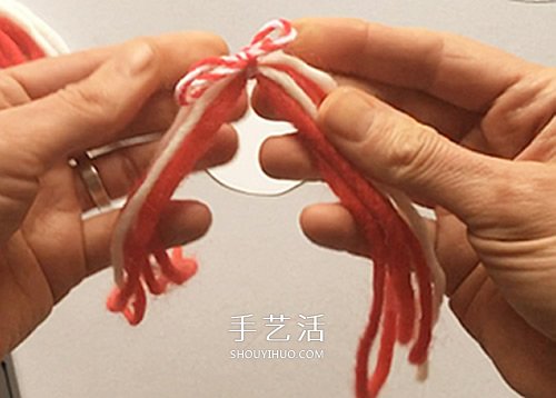 辫子姑娘手工制作方法 卡纸和毛线做女孩图解 -  www.shouyihuo.com