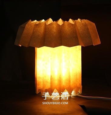 创意纸灯罩的折纸方法 漂亮灯罩的折法图解 -  www.shouyihuo.com
