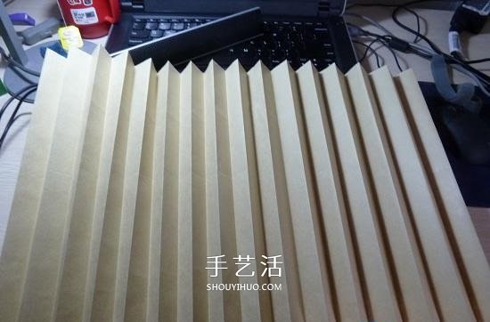 创意纸灯罩的折纸方法 漂亮灯罩的折法图解 -  www.shouyihuo.com