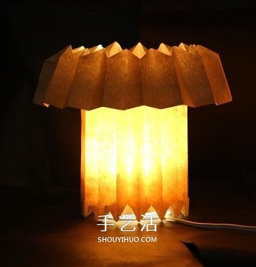 创意纸灯罩的折纸方法 漂亮灯罩的折法图解 -  www.shouyihuo.com