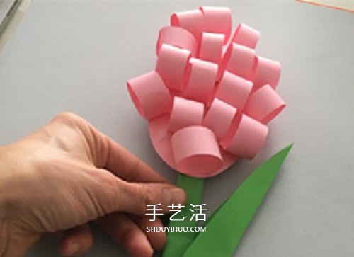 幼儿手工制作风信子 卡纸做风信子花的教程 -  www.shouyihuo.com