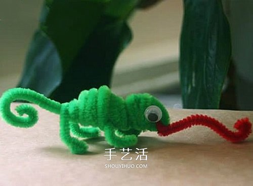 幼儿园手工制作变色龙 扭扭棒做变色龙的方法 -  www.shouyihuo.com