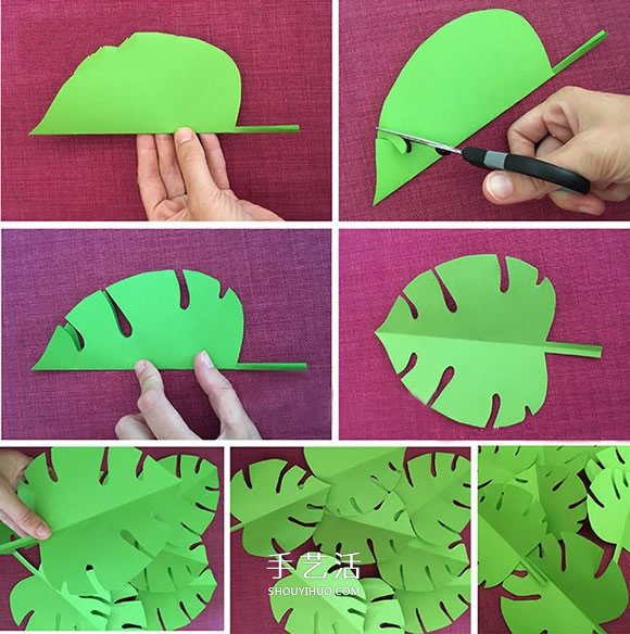 幼儿园手工制作花丛 简单手工卡纸花丛的做法 -  www.shouyihuo.com