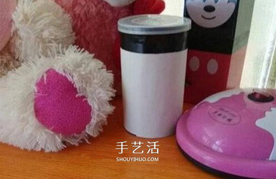 薯片桶废物利用DIY 手工制作简易存钱罐图解 -  www.shouyihuo.com