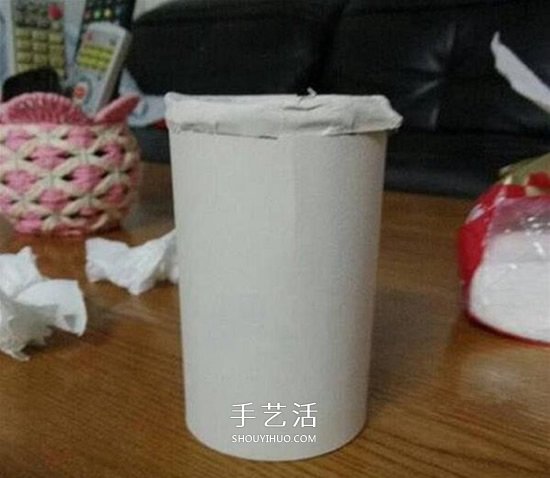 薯片桶废物利用DIY 手工制作简易存钱罐图解 -  www.shouyihuo.com