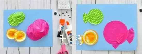 蛋糕纸贴画可爱小鱼 做出很童趣的海底世界 -  www.shouyihuo.com