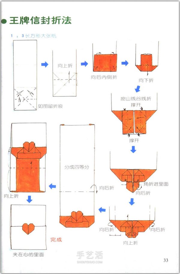 爱心怎么折？76种简单心形的折纸方法图解大全 -  www.shouyihuo.com