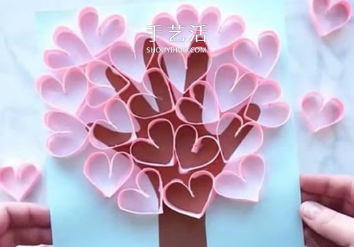 幼儿园手工小制作 用卡纸做母亲节爱心卡片 -  www.shouyihuo.com