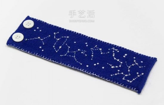 最爱美丽的星空！手工布艺星空腕带的做法 -  www.shouyihuo.com