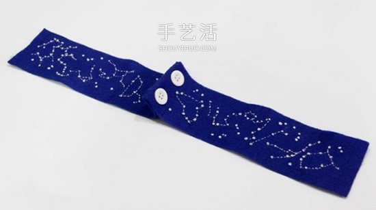 最爱美丽的星空！手工布艺星空腕带的做法 -  www.shouyihuo.com