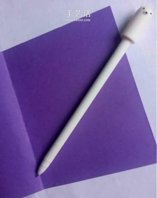 最爱紫色系！七夕情人节贺卡的制作方法图解 -  www.shouyihuo.com
