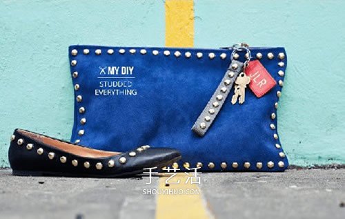简单又时尚！手工铆钉手包的改造方法图解 -  www.shouyihuo.com