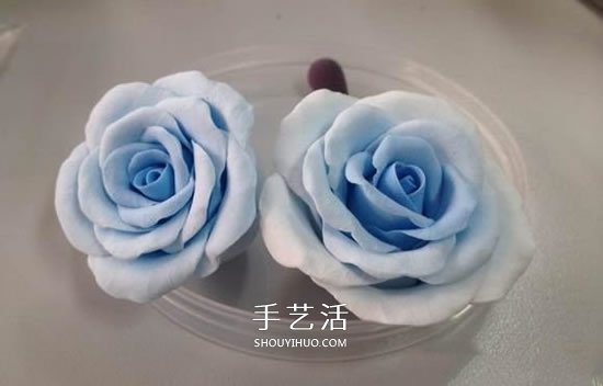 超轻粘土玫瑰花教程图解 让人惊艳的渐变色！ -  www.shouyihuo.com