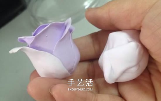 超轻粘土玫瑰花教程图解 让人惊艳的渐变色！ -  www.shouyihuo.com