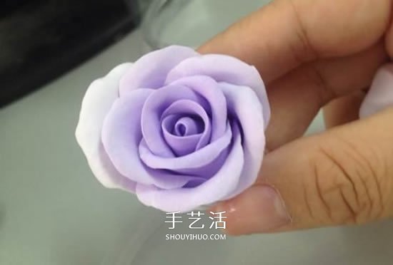 超轻粘土玫瑰花教程图解 让人惊艳的渐变色！ -  www.shouyihuo.com