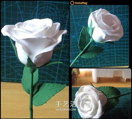 超轻粘土玫瑰花教程图解 让人惊艳的渐变色！ -  www.shouyihuo.com